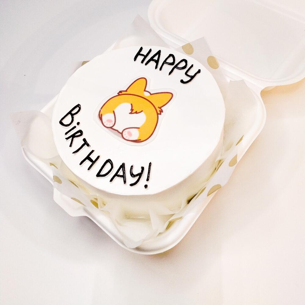 Бенто торт "Happy birthday" с корги