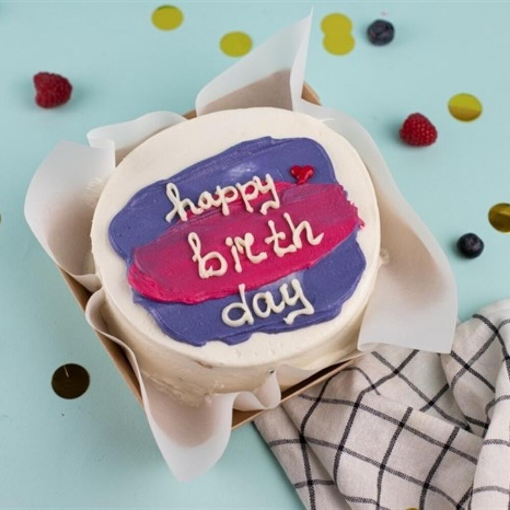 Бенто-торт happy birthday Сирень