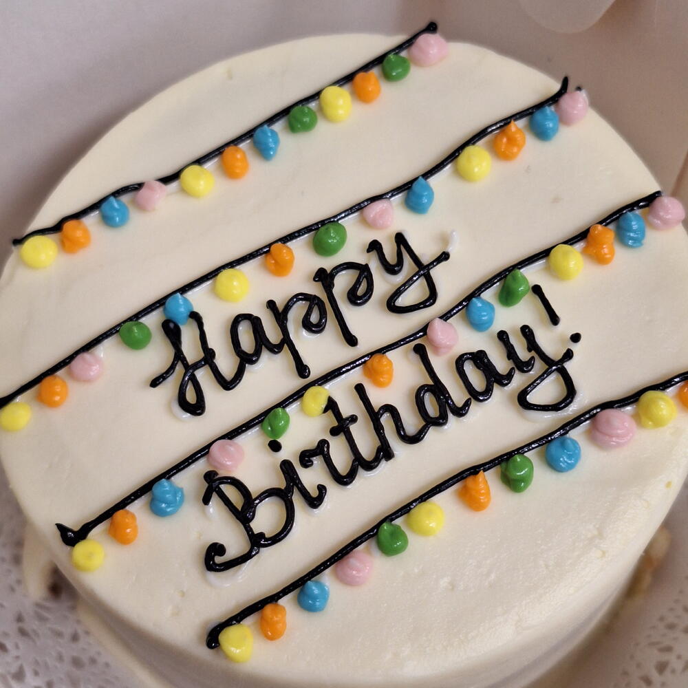 Бенто-торт Happy Birthday в стиле Очень странные дела