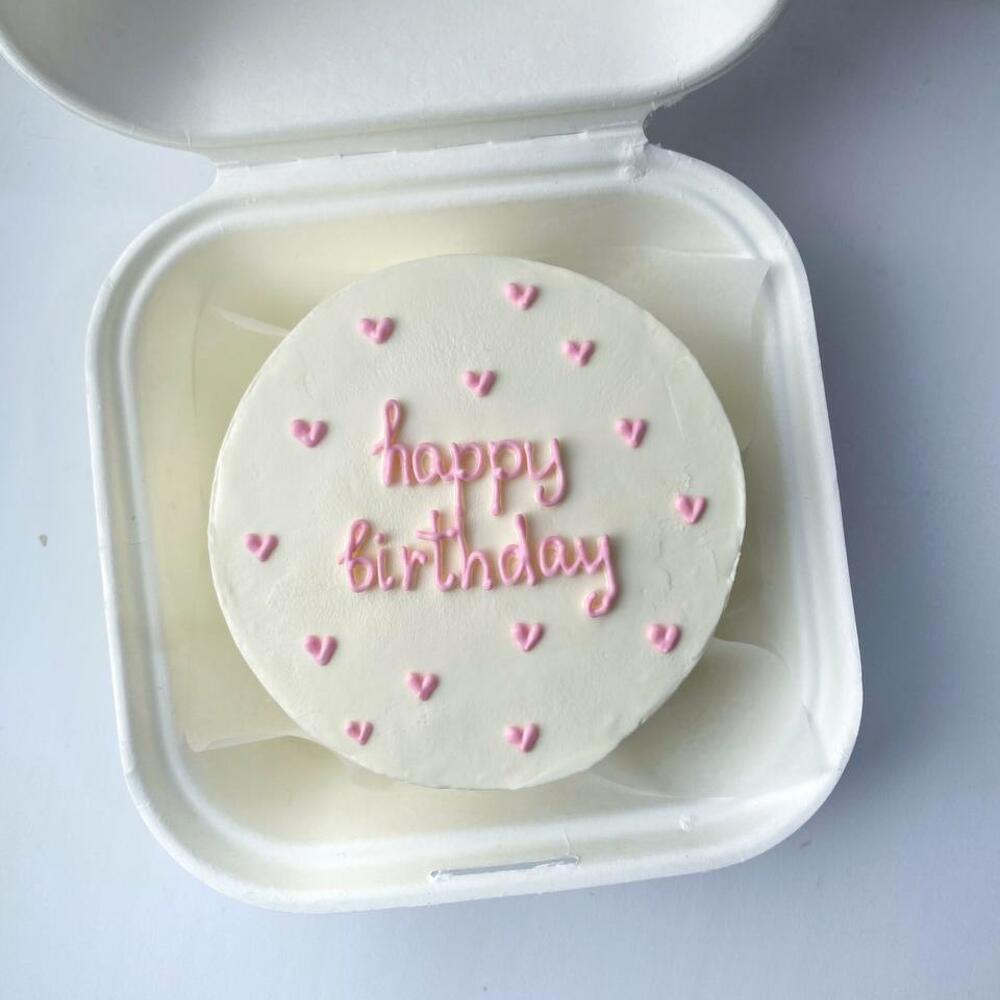 Бенто торт «HB розовый»