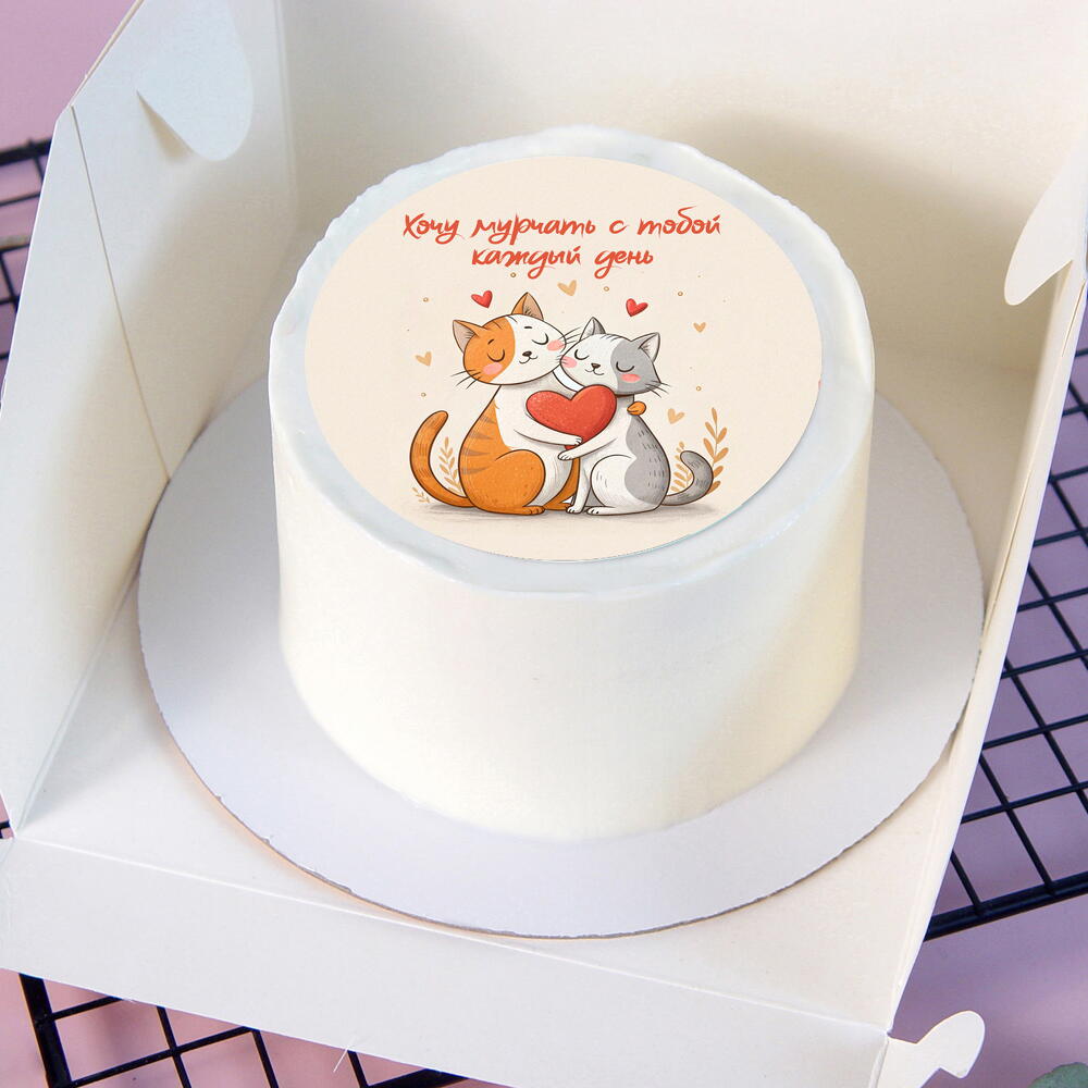 Бенто-торт Хочу мурчать с тобой каждый день