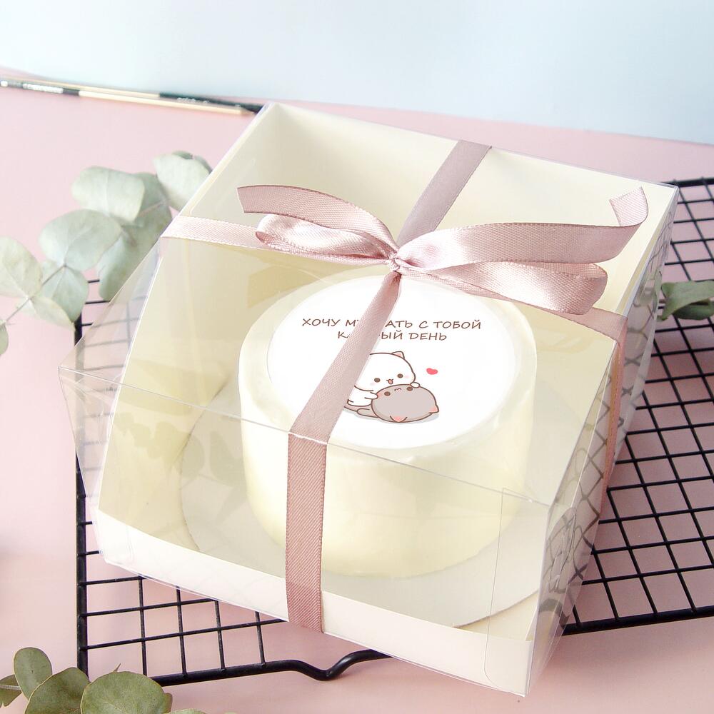 Бенто торт Хочу мурчать с тобой любимому, любимой в подарок на день рождения, праздник, для двоих