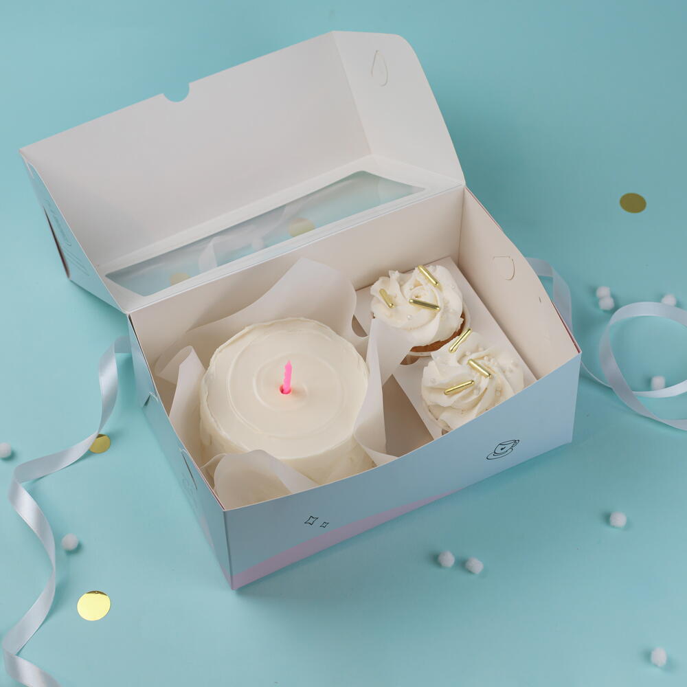 Бенто-торт и 2 капкейка Свеча 550 г