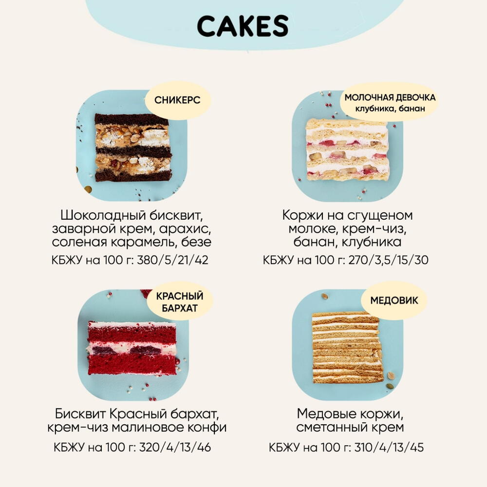 Бенто-торт и 5 капкейков Я ты мы 1,2 кг