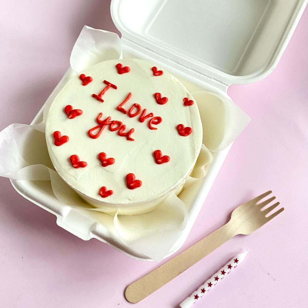 Бенто торт «I love you» на день влюблённых
