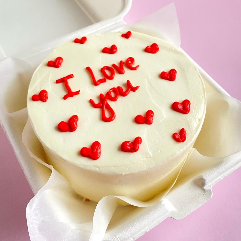 Бенто торт «I love you» на день влюблённых