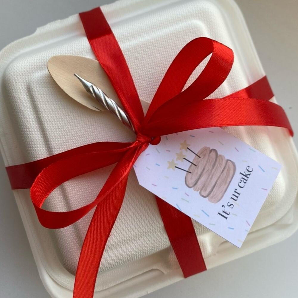 Бенто торт «I love you» с мазками