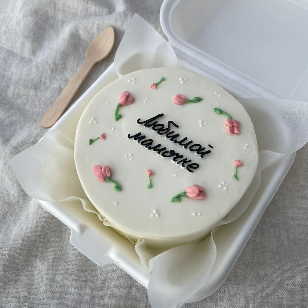 Бенто торт и воздушные шары на День рождения для мамочки