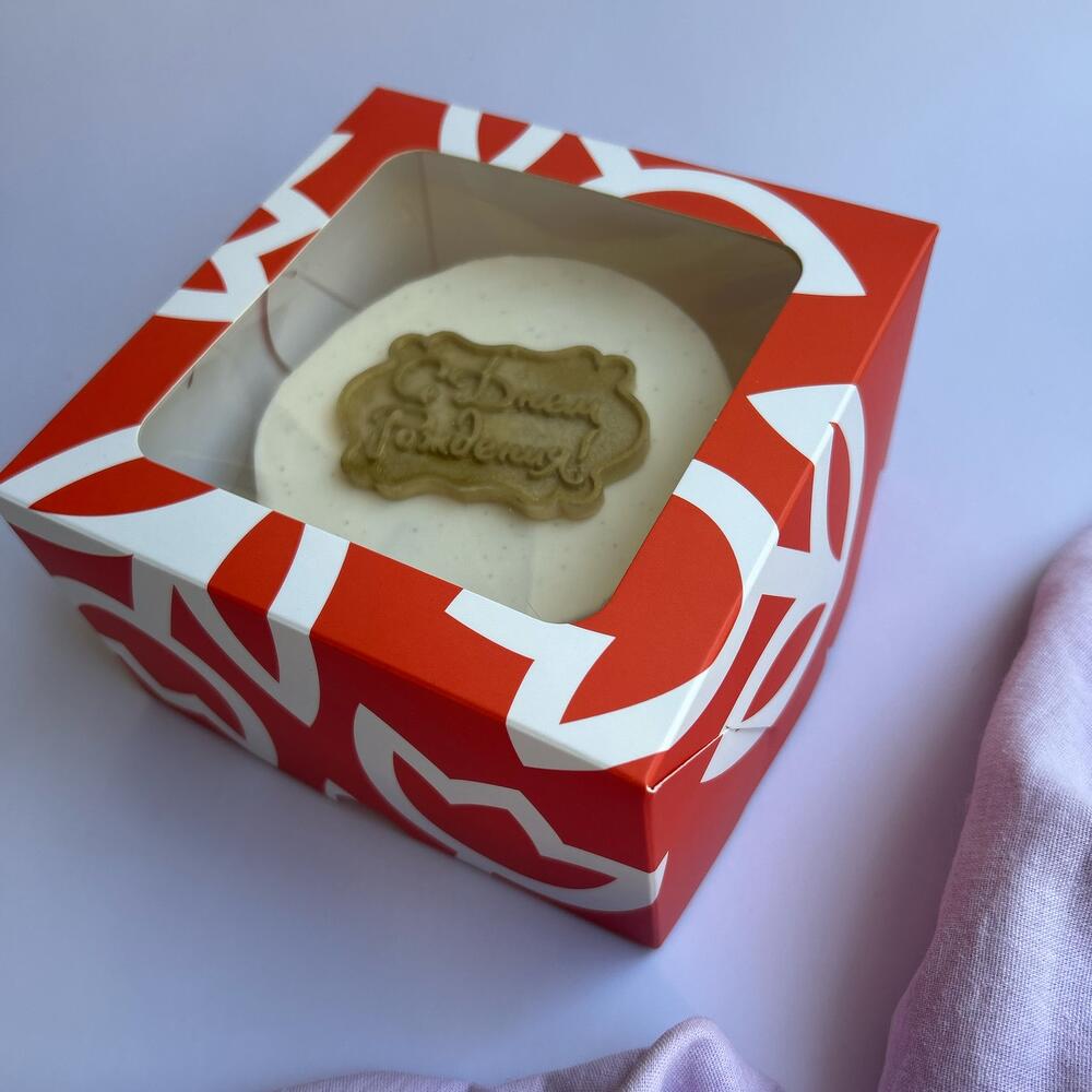 Бенто торт из МОРОЖЕНОГО с днем рождения «ваниль с брауни»