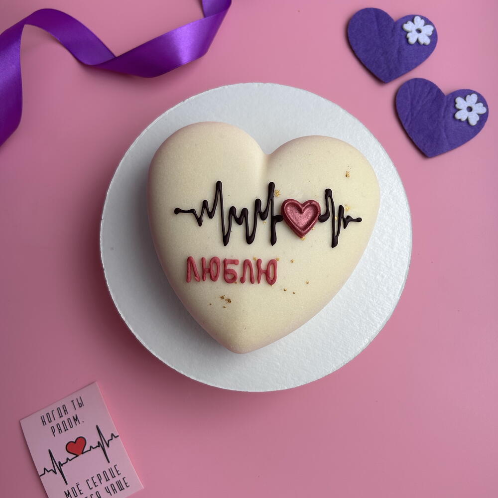 Бенто торт из ванильного мороженого 💜 к 14 февраля