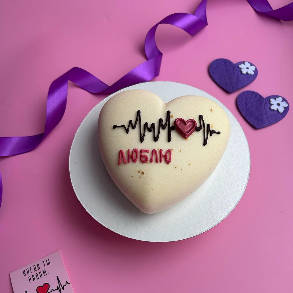 Бенто торт из ванильного мороженого 💜 к 14 февраля