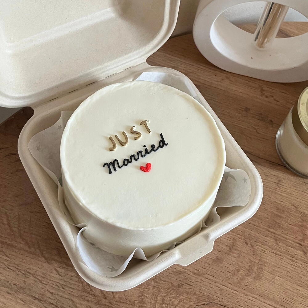Бенто торт «just married» свадебный
