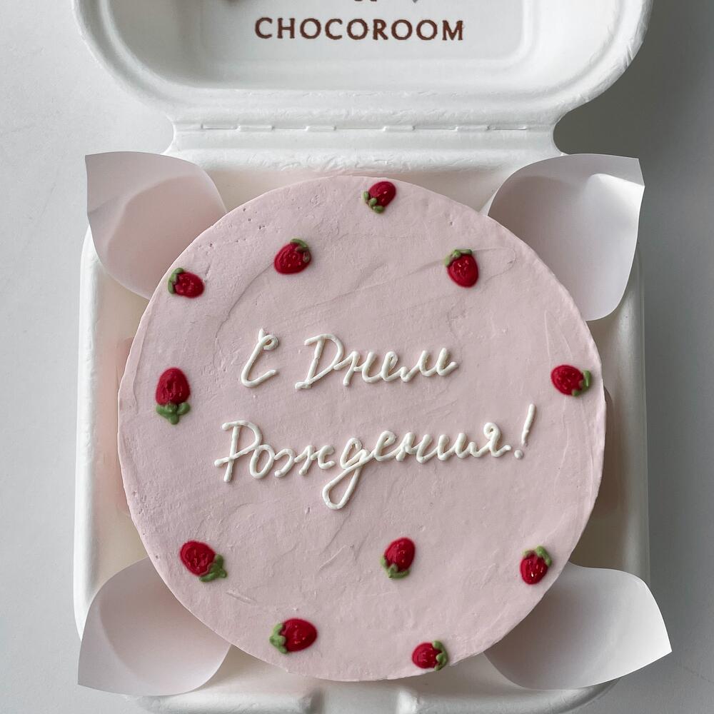 Бенто-торт «Клубничное поле»