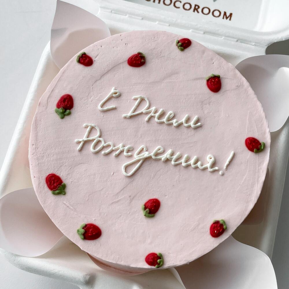 Бенто-торт «Клубничное поле»