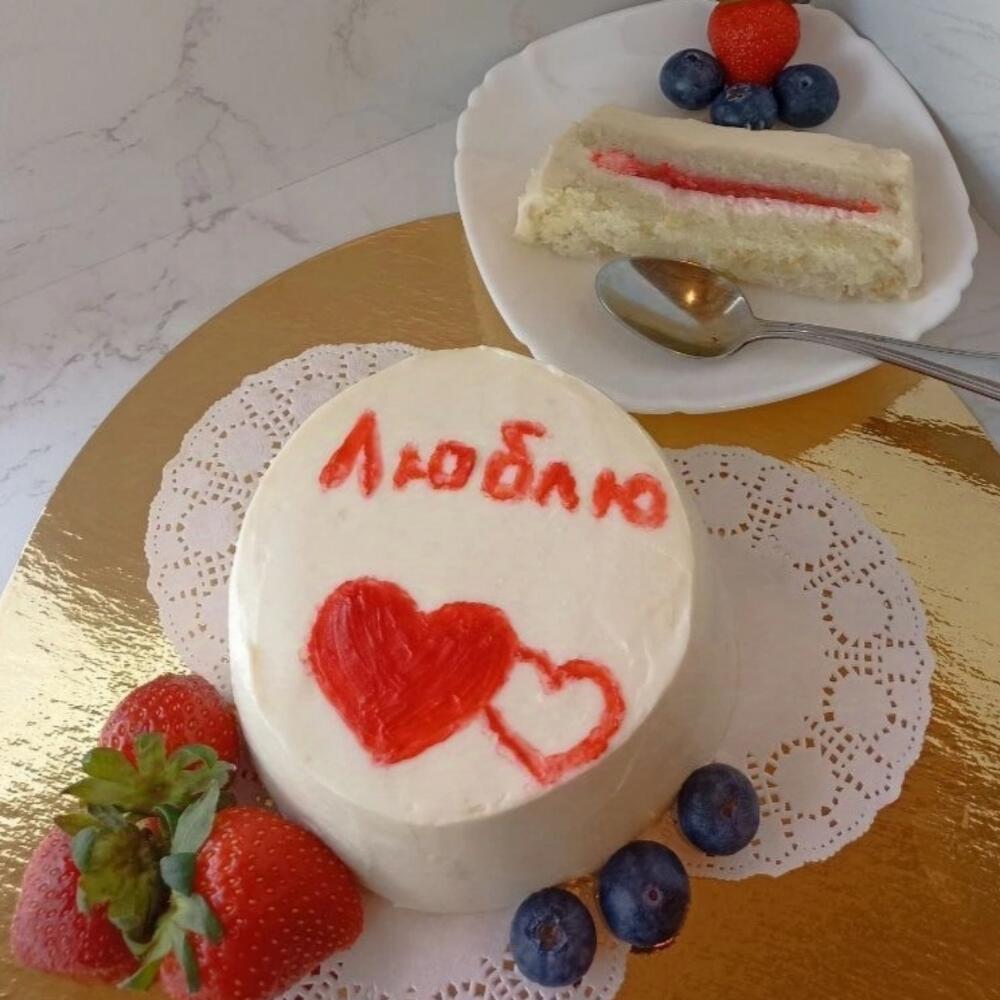 Бенто-торт "Клубничный лимонад"