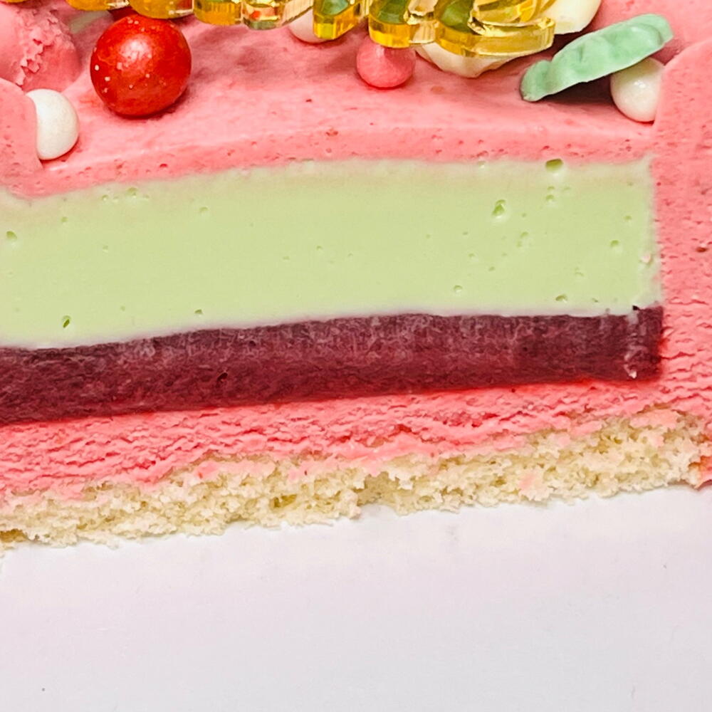 Бенто торт клубника/ мята/ лайм. Цветы доя любимой