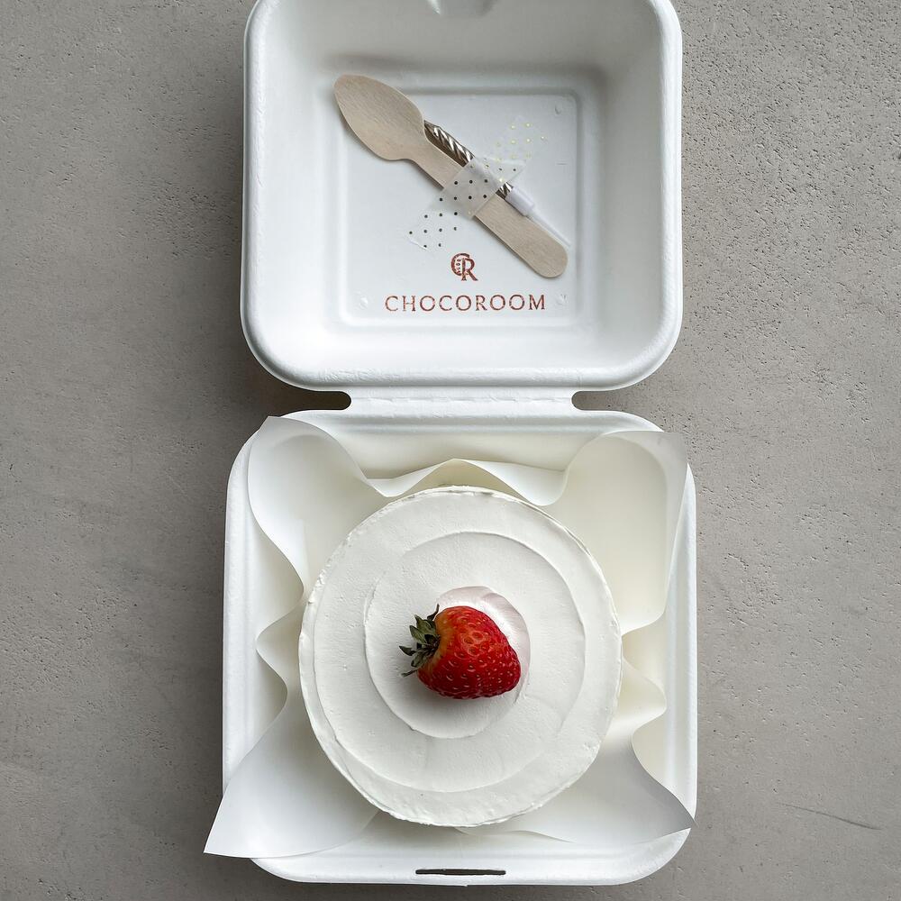 Бенто-торт «Клубника на сливках»