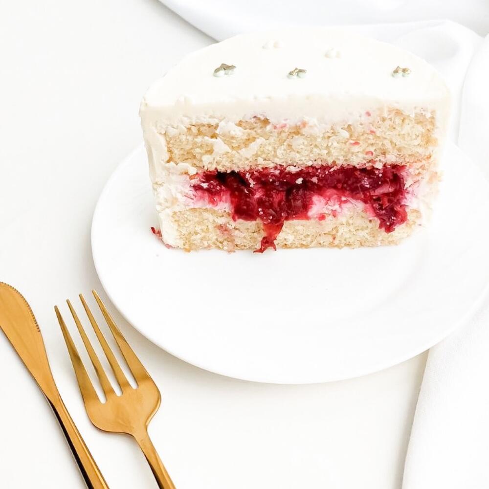 Бенто торт клубника ваниль