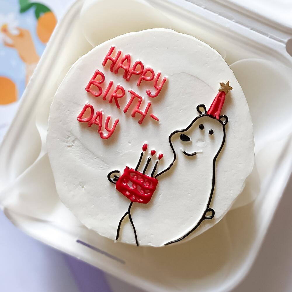 Бенто торт клубника ваниль