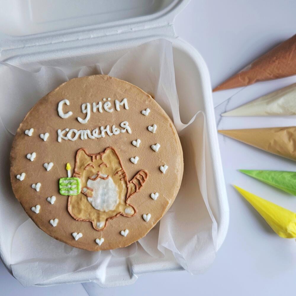 Бенто торт ко дню рождения черника-ваниль