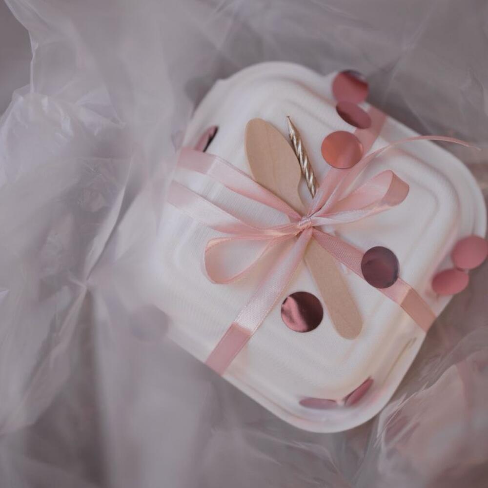 Бенто торт ко дню рождения розовый