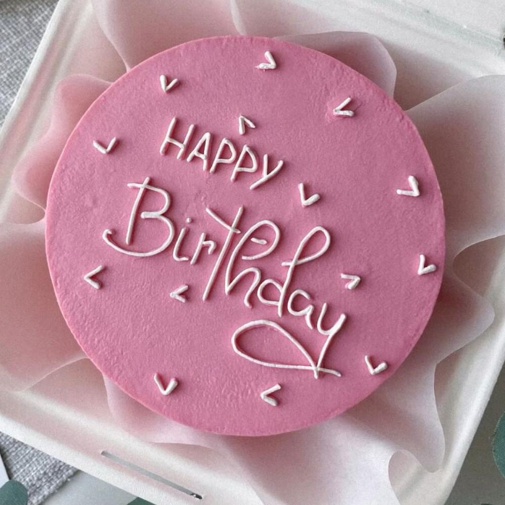 Бенто торт ко дню рождения розовый