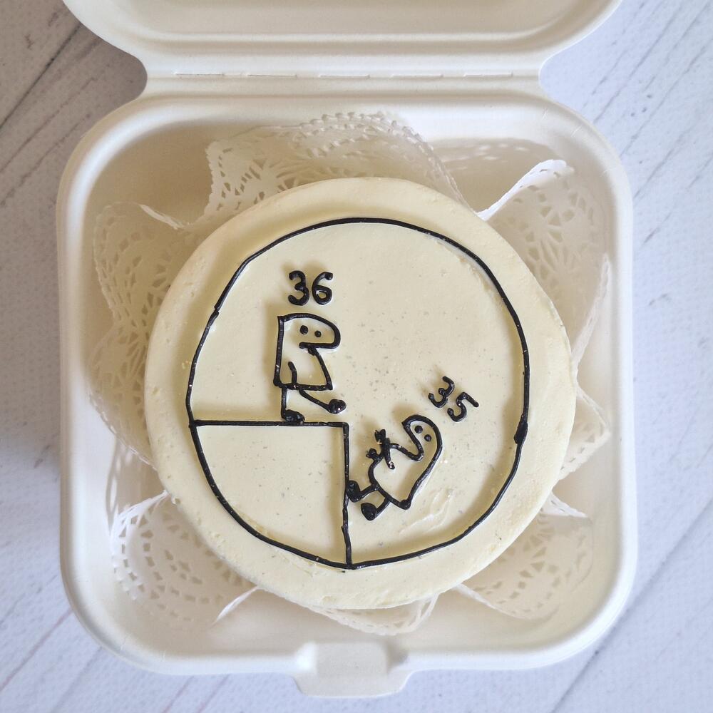 Бенто-торт ко дню рождения с падающим человечком