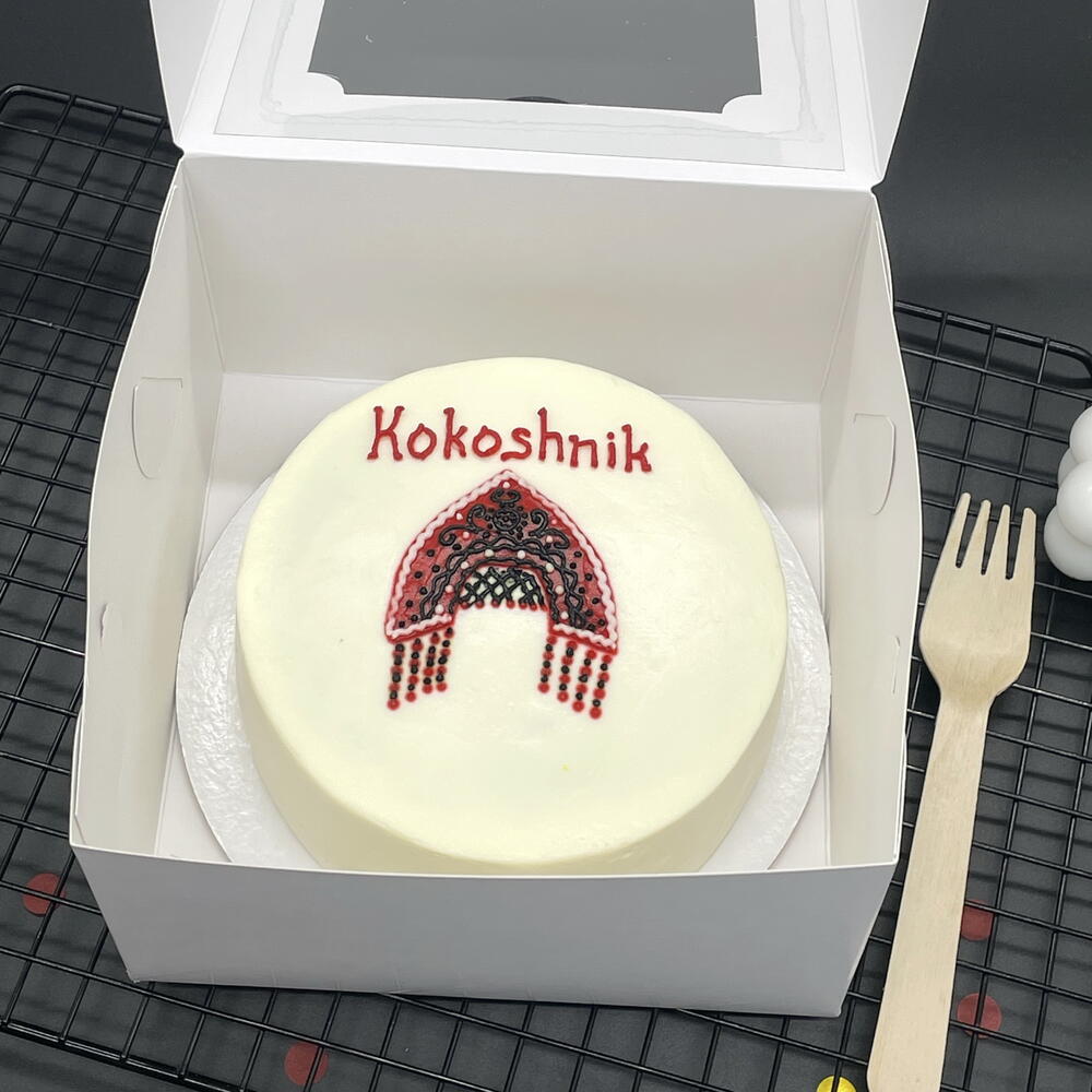 Бенто торт "Кокошник" в русском стиле