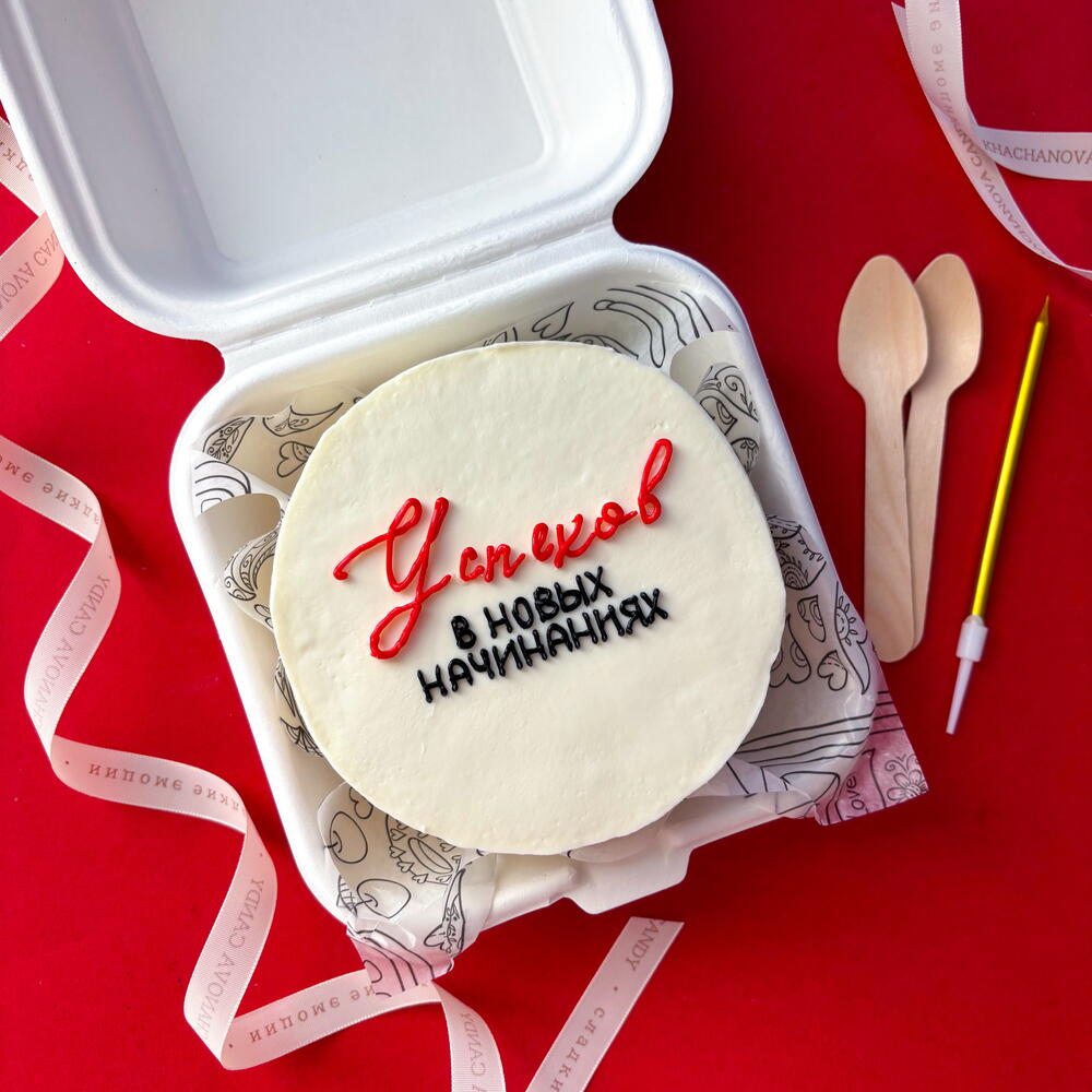 Бенто торт коллеге на увольнение, повышение, смену работы «успехов в новых начинаниях»