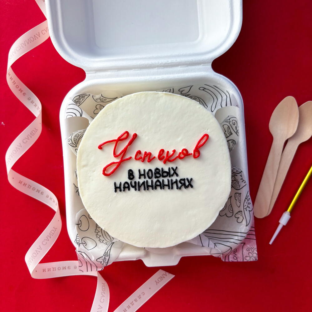 Бенто торт коллеге на увольнение, повышение, смену работы «успехов в новых начинаниях»