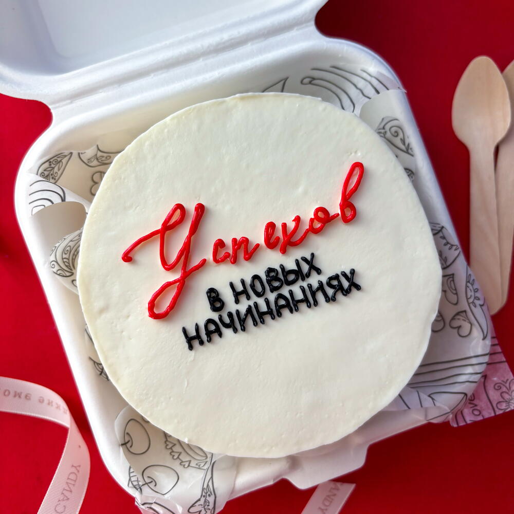 Бенто торт коллеге на увольнение, повышение, смену работы «успехов в новых начинаниях»