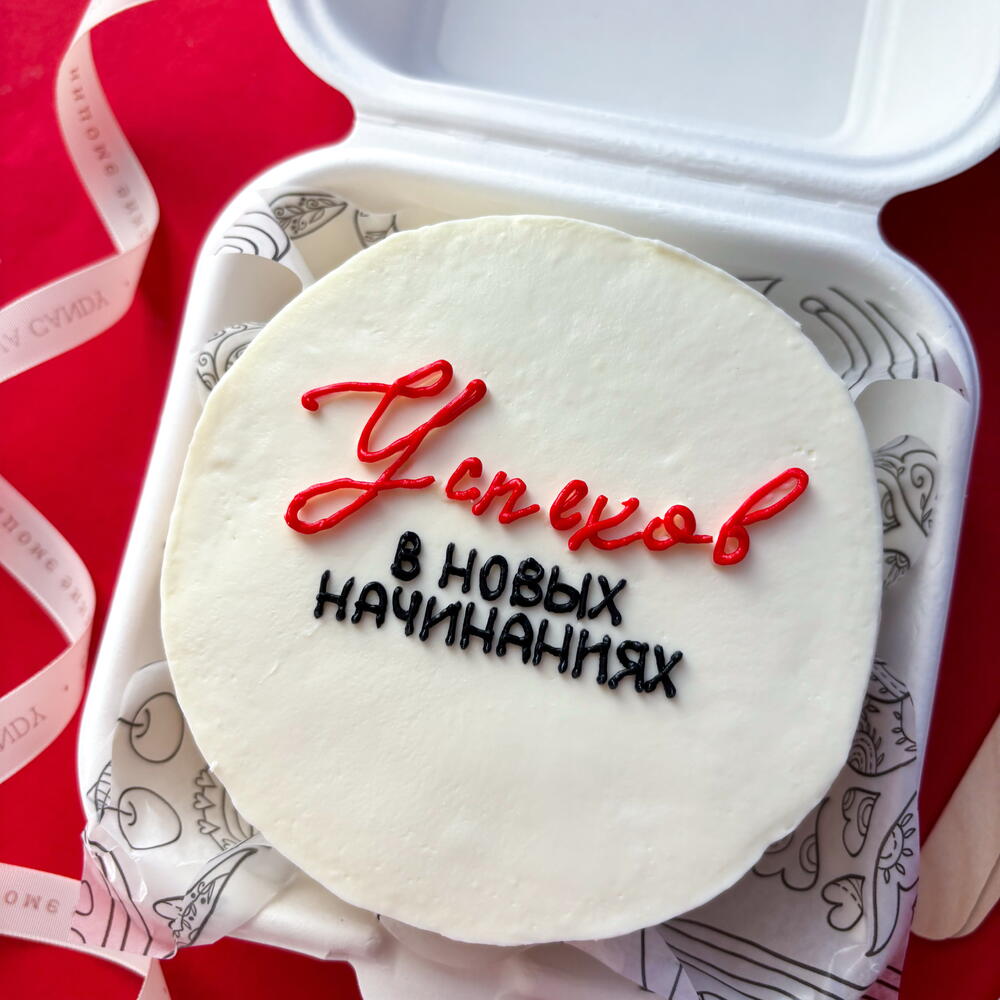 Бенто торт коллеге на увольнение, повышение, смену работы «успехов в новых начинаниях»