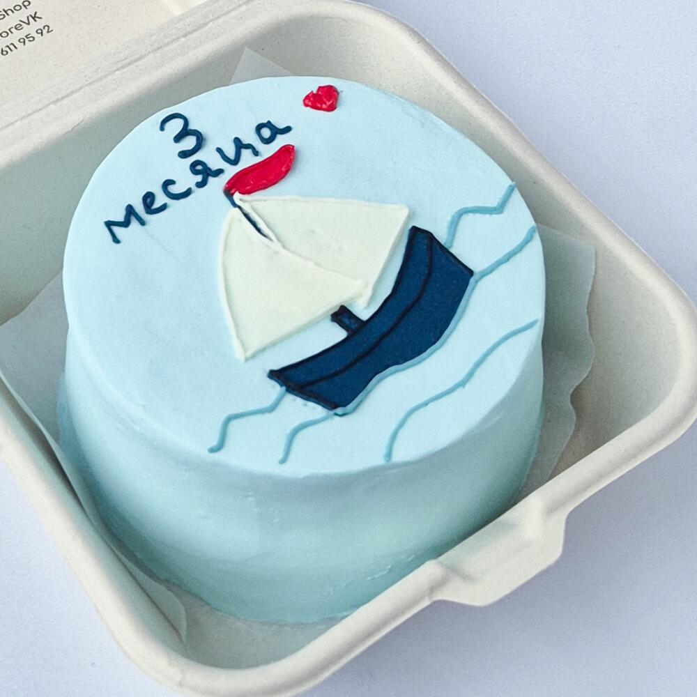 Бенто торт кораблик