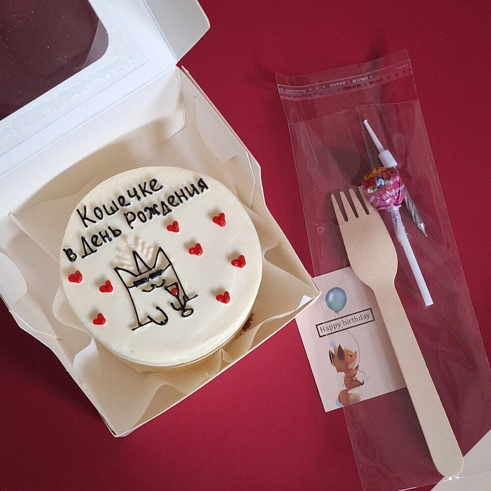 Бенто-торт кошечке в день рождения любимой, девушке, жене, подруге