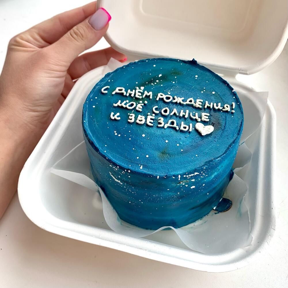 Бенто-торт космический на день рождения