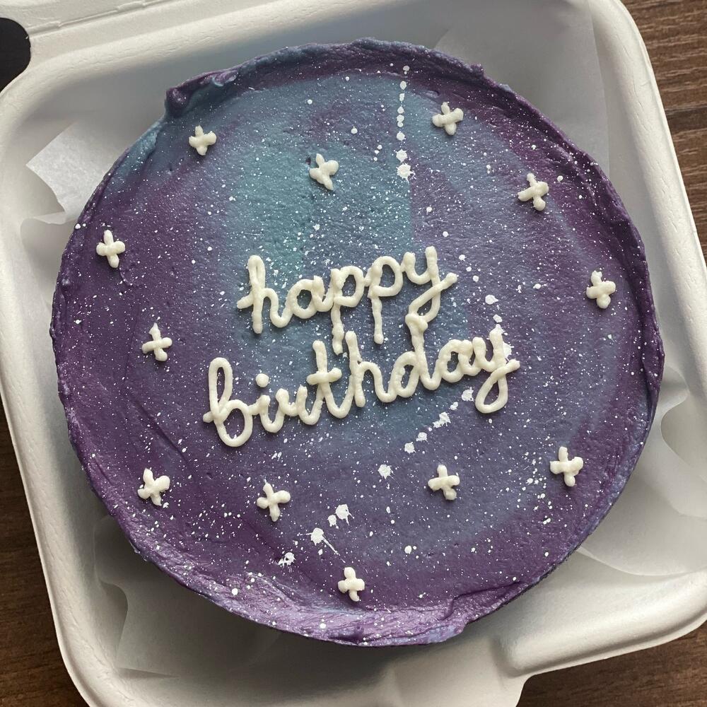 Бенто торт космос «Happy birthday» на день рождения