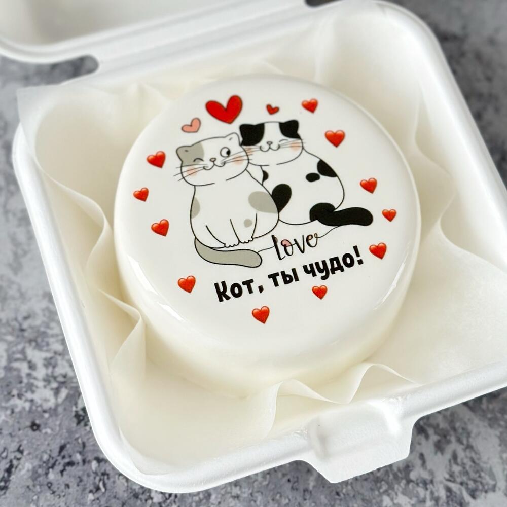 Бенто торт «кот ты чудо» размер S