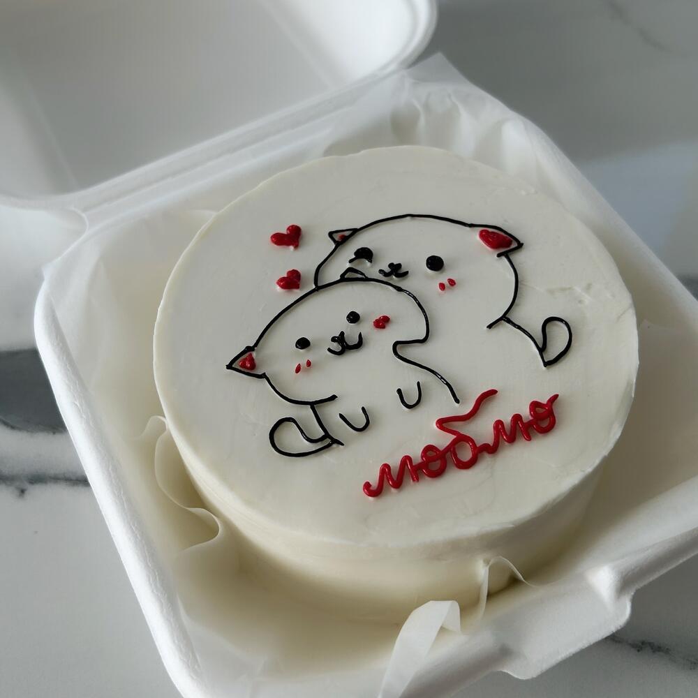 Бенто торт «Котики» 14 февраля