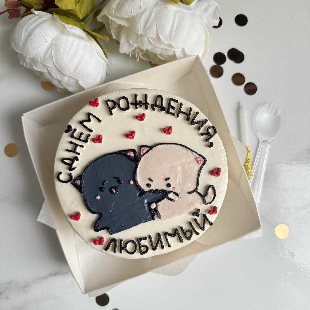 Бенто торт Котики