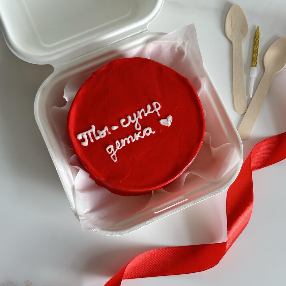 Бенто торт «Красный»