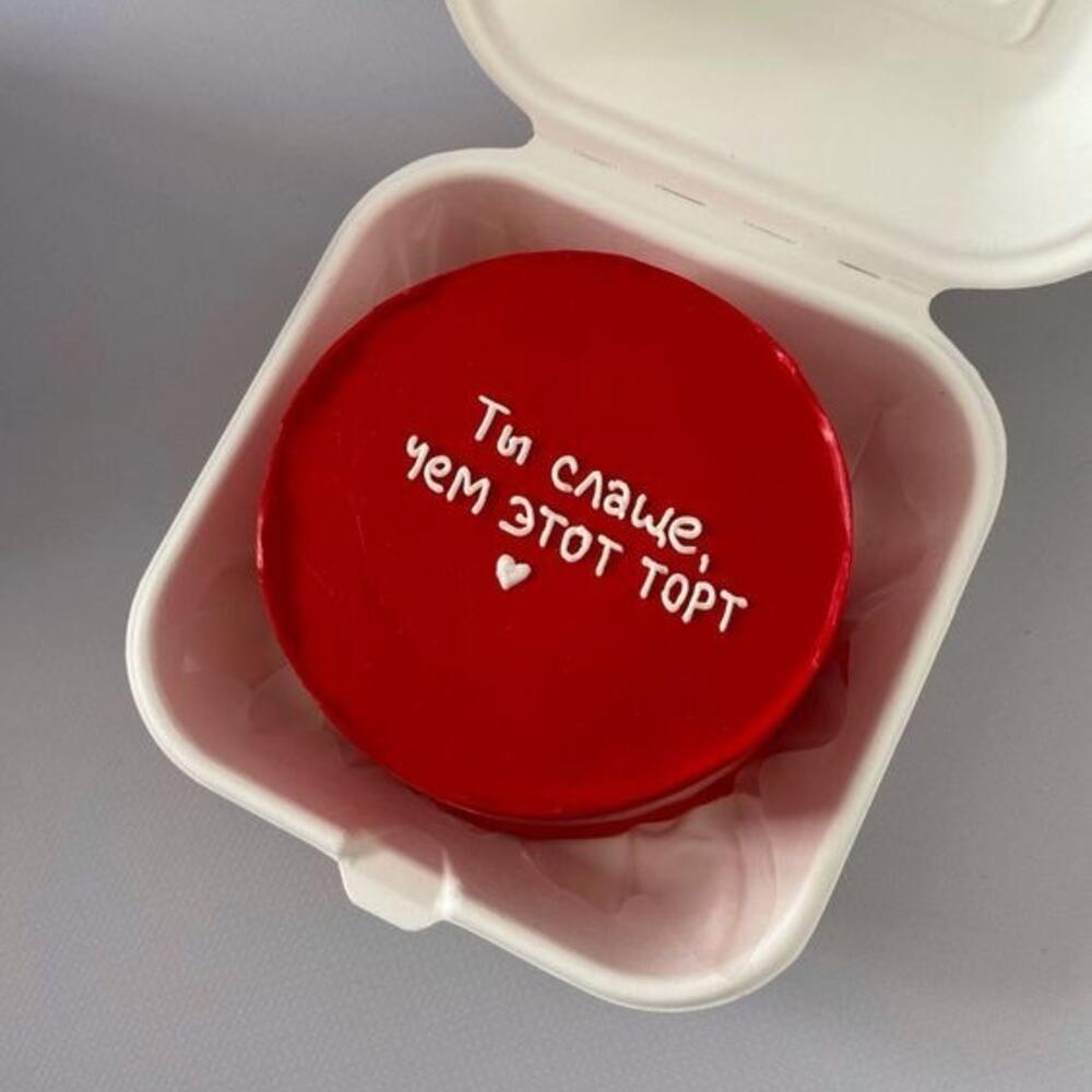 Бенто торт красный 14 февраля