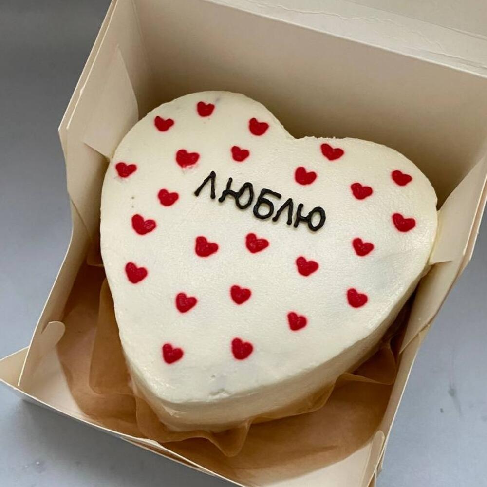 Бенто торт "Красный бархат" с вишней