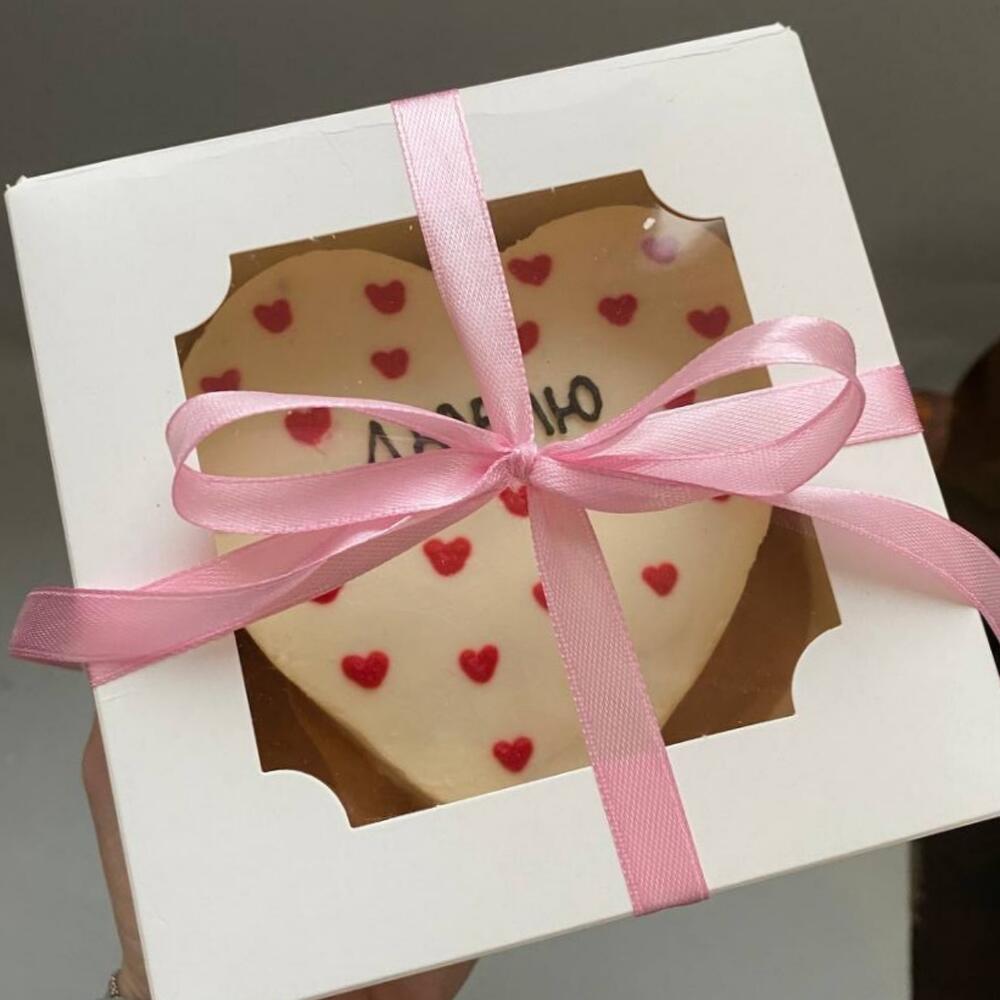 Бенто торт "Красный бархат" с вишней