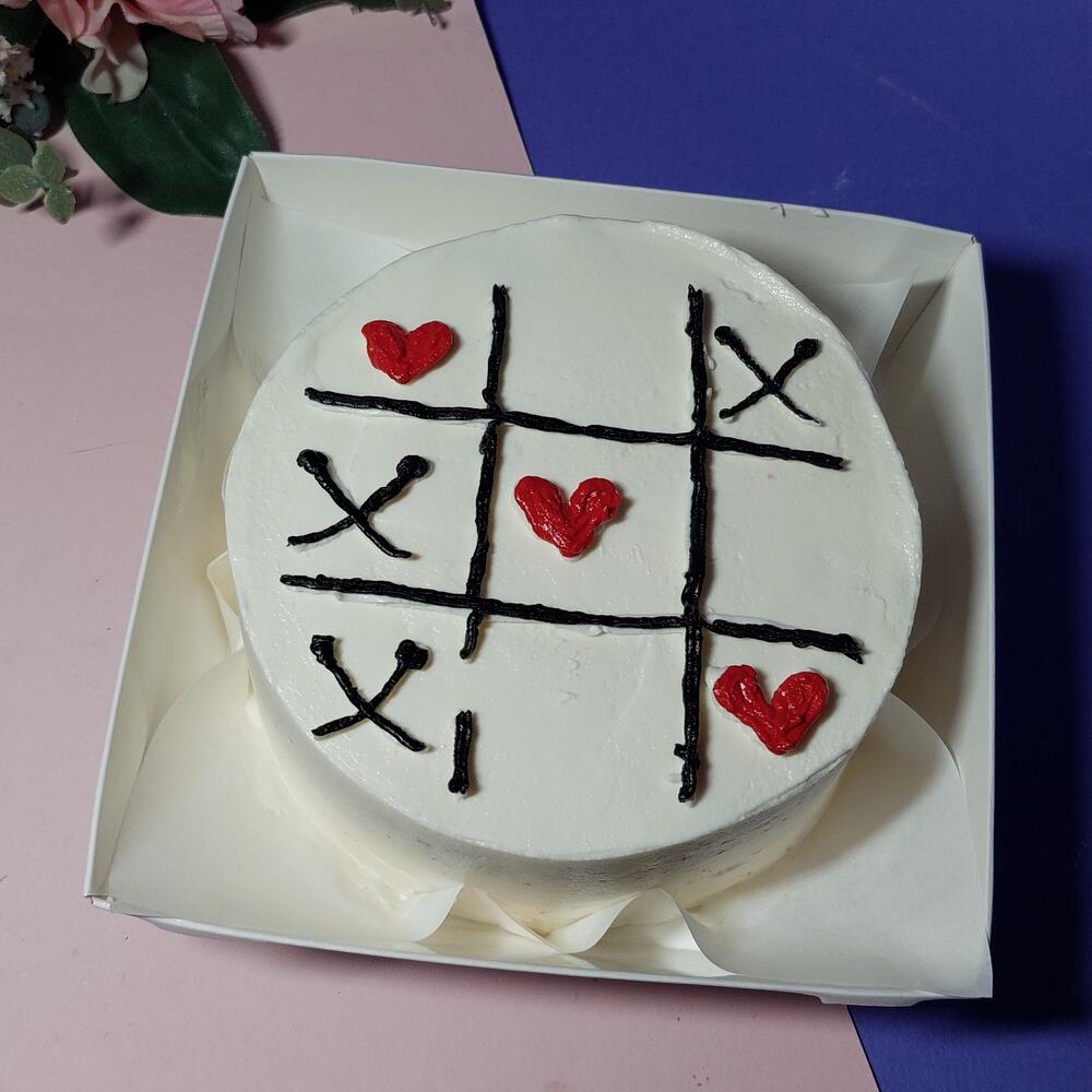 Бенто торт Красный бархат с вишней "Любовь " день рождения любимой жены, девушки