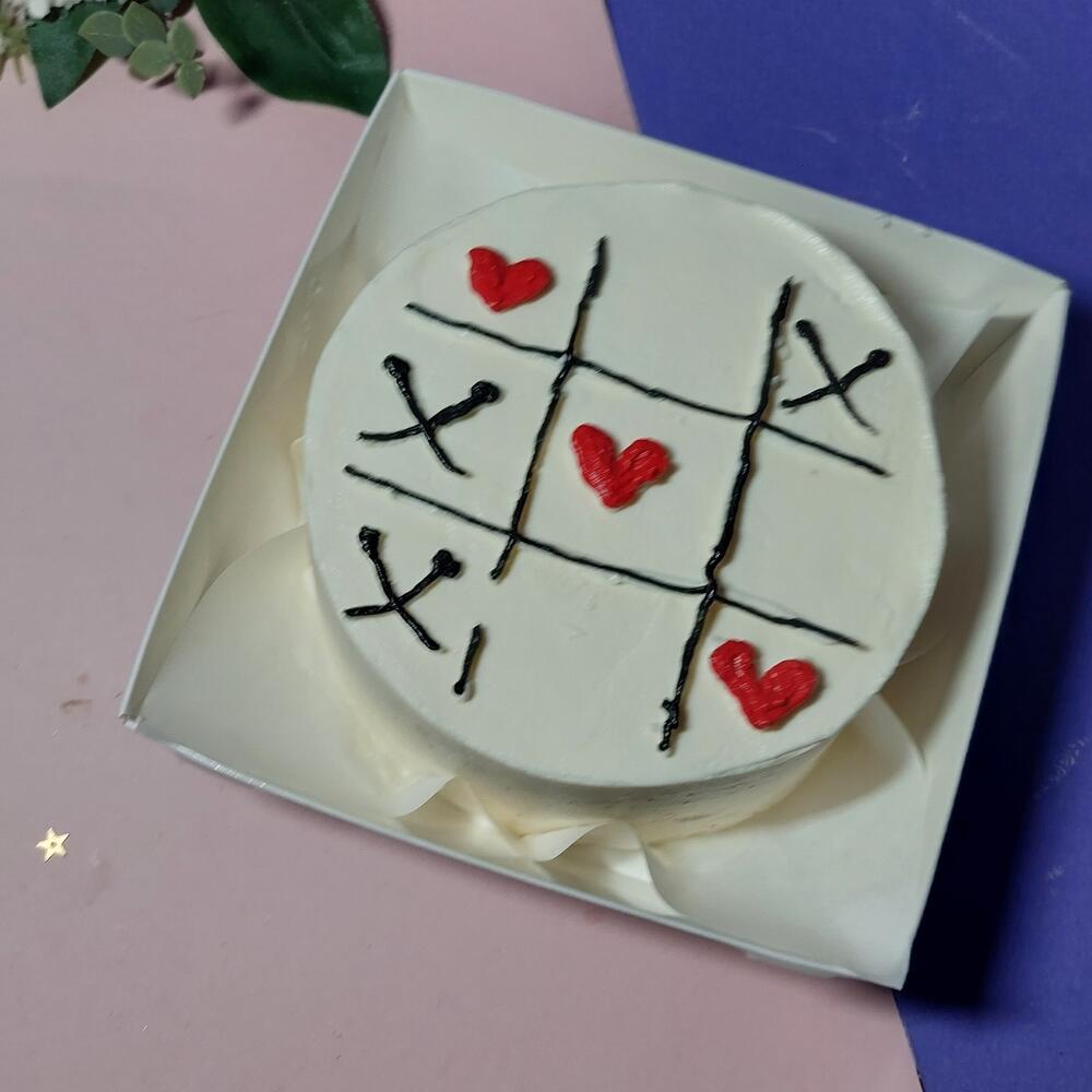 Бенто торт Красный бархат с вишней "Любовь " день рождения любимой жены, девушки