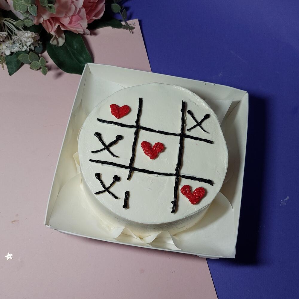 Бенто торт Красный бархат с вишней "Любовь " день рождения любимой жены, девушки