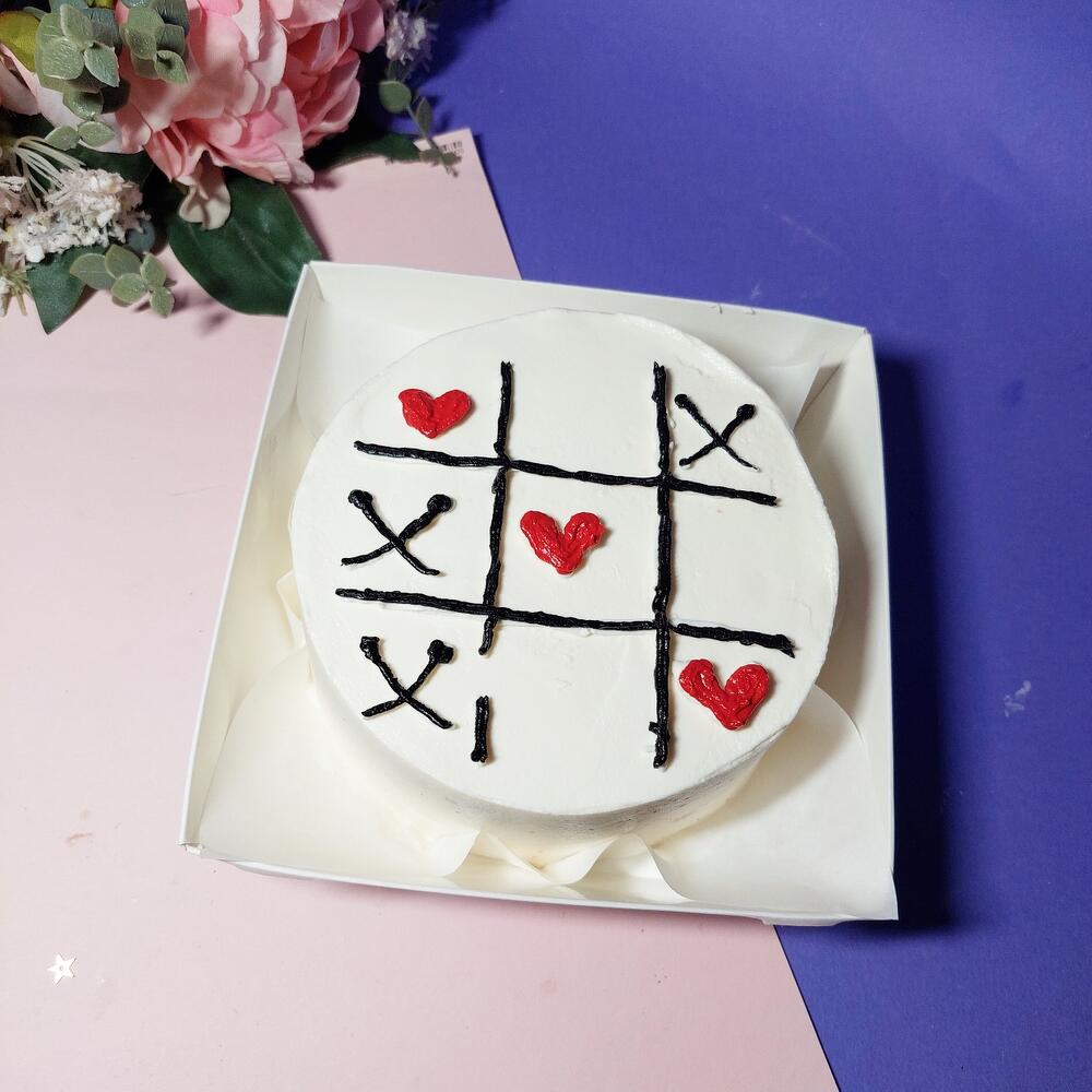 Бенто торт Красный бархат с вишней "Любовь " день рождения любимой жены, девушки