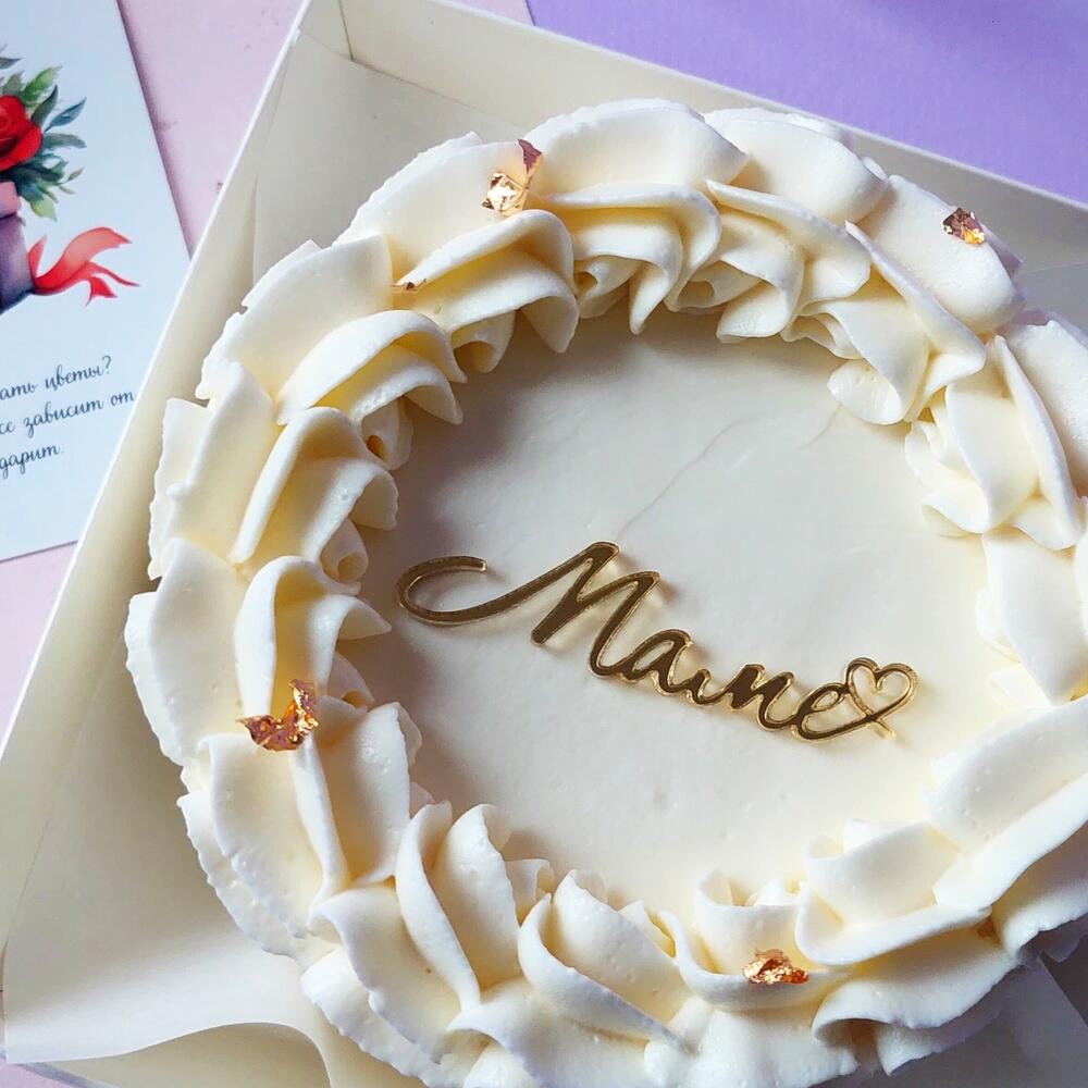 Бенто торт Красный бархат с вишней на День матери