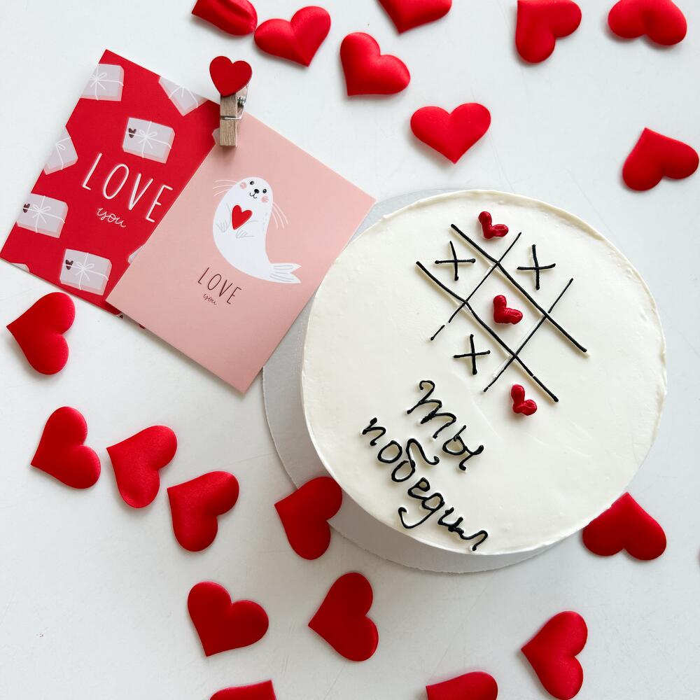 Бенто торт крестики нолики мужу, парню