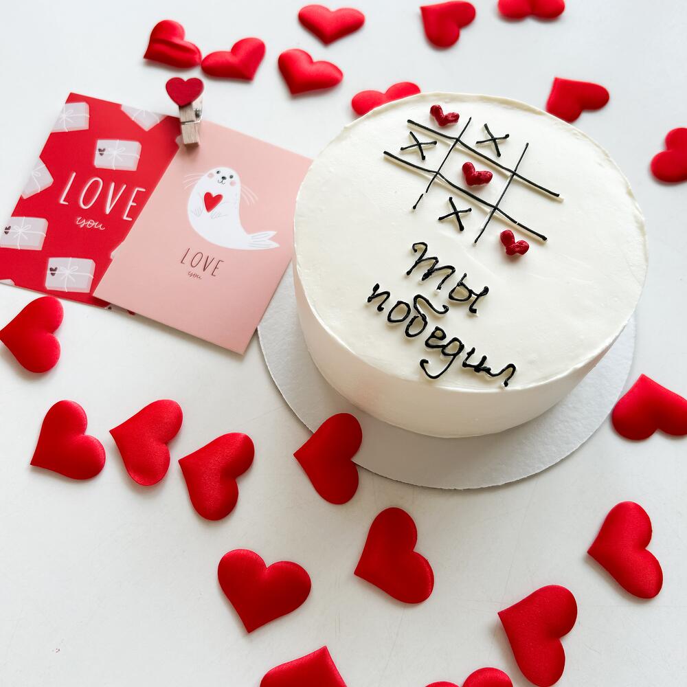 Бенто торт крестики нолики мужу, парню